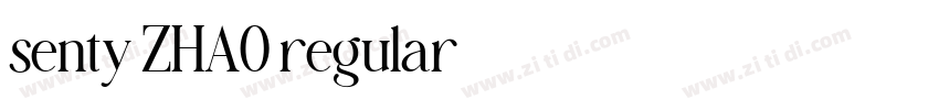 senty ZHAO regular字体转换